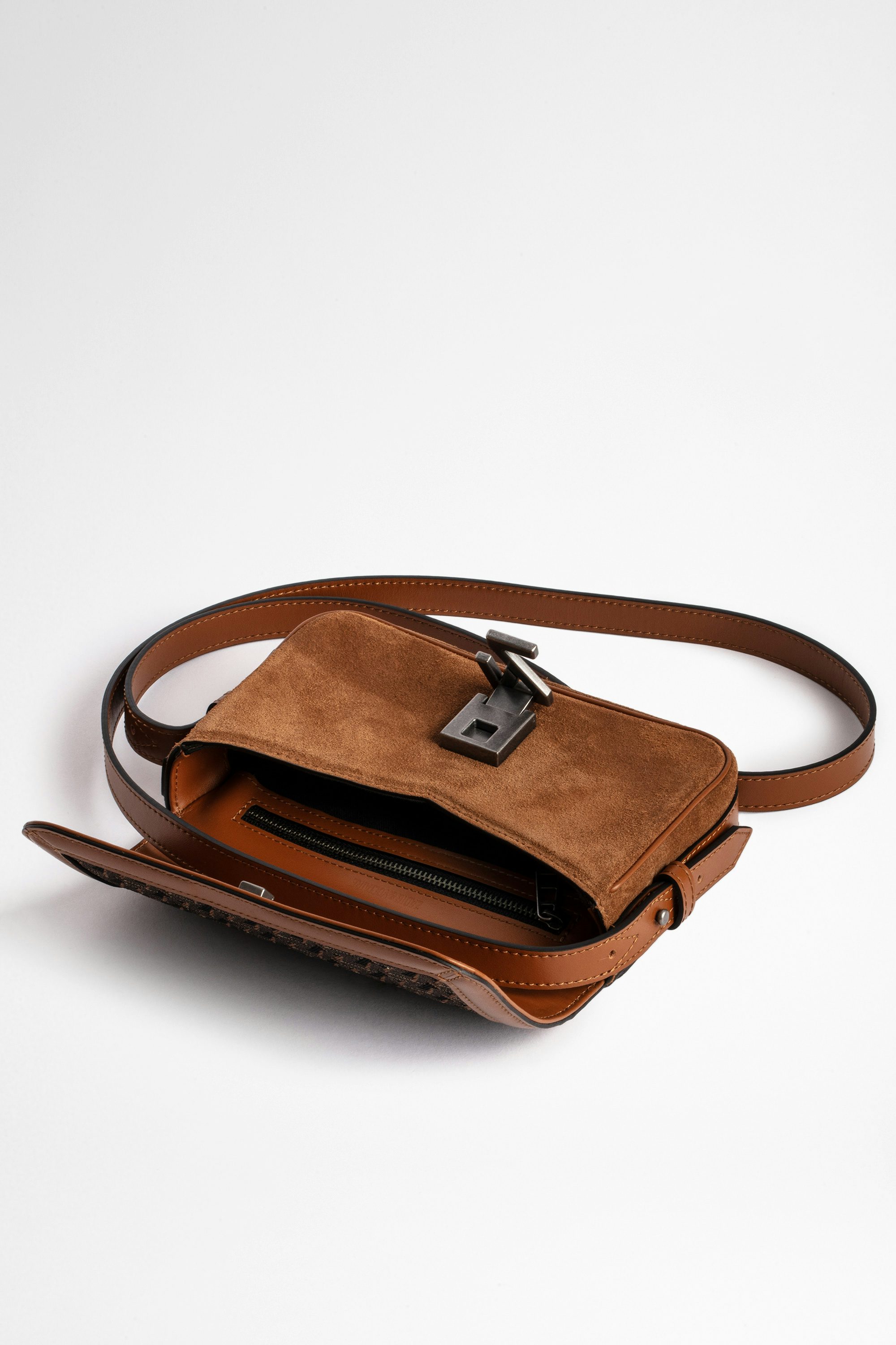 Sac ZV Initiale Le Mini - Sac ZV initiale monogramme ZV et cuir suédé cognac